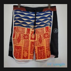 HURLEY Men's Phantom Bright Colored Volley Board Shorts 32" Waist NWOT Swim Wear